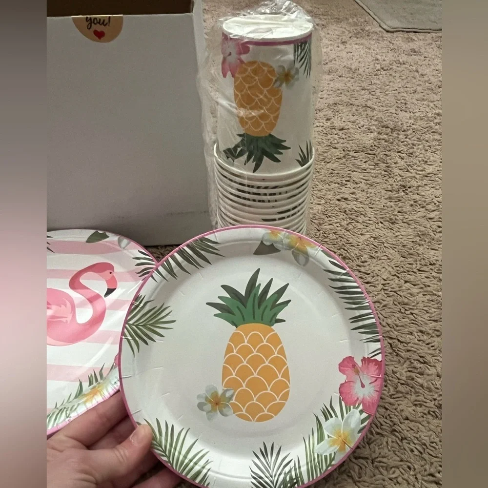 🍍Hawaiian laua Themed Party Supplies Set